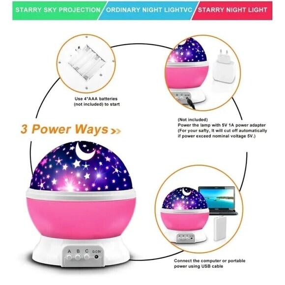 LED Star Projector Night Light for Bedroom Decor - Picture 8 of 9